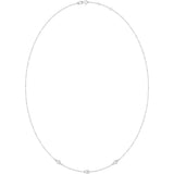 10K White Gold 1/3 CTW Lab-Grown Diamond 3-Station 16-18" Necklace