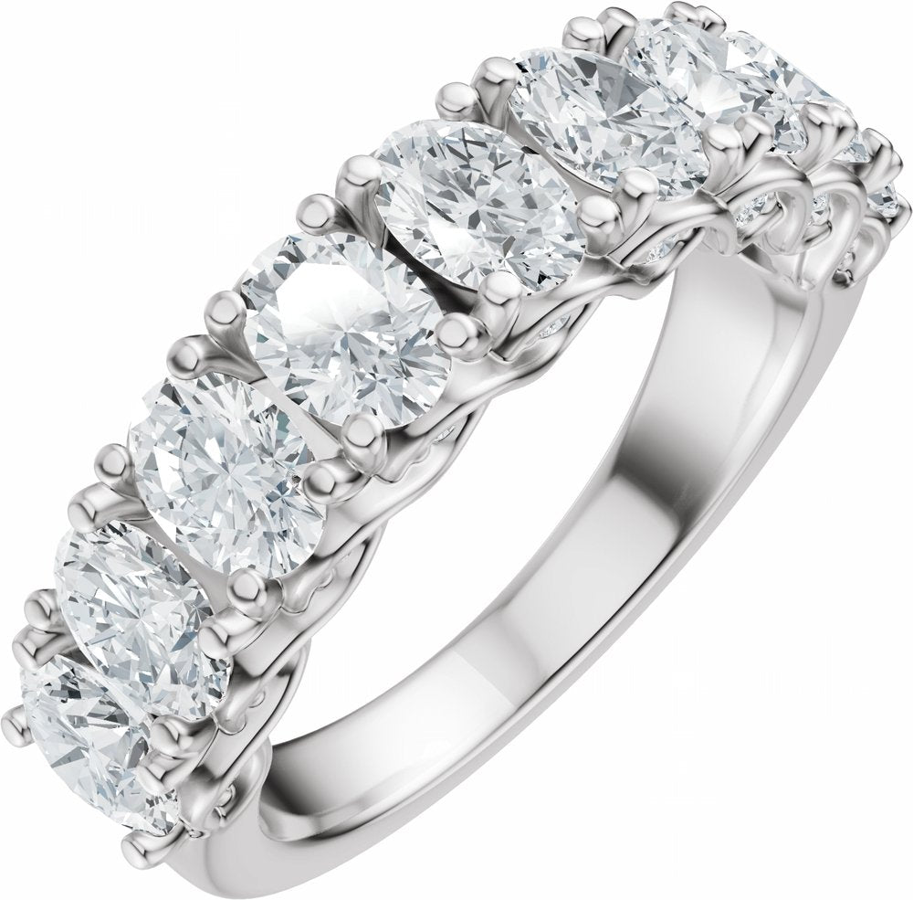 14K White Gold 2 1/3 CTW Lab-Grown Diamond Anniversary Band