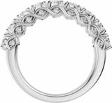 14K White Gold 2 1/3 CTW Lab-Grown Diamond Anniversary Band