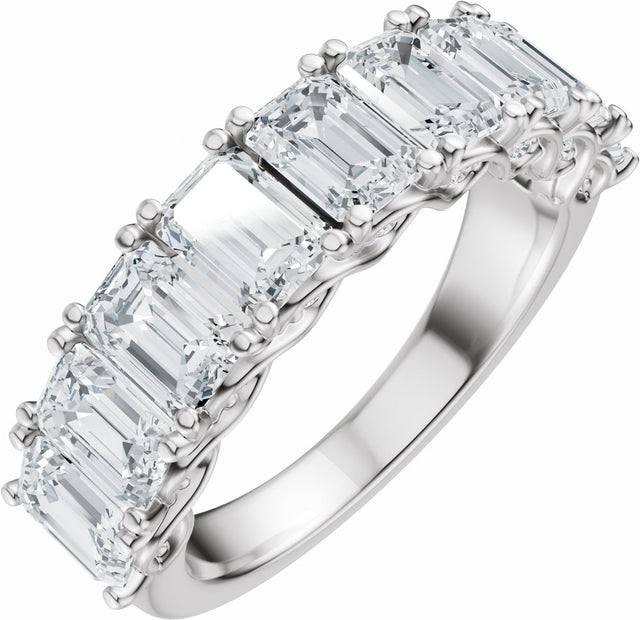 14K White Gold 3 3/4 CTW Lab-Grown Diamond Anniversary Band