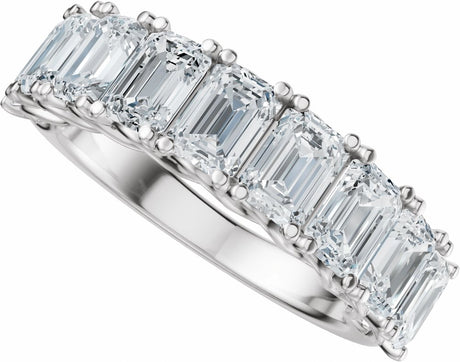 14K White Gold 3 3/4 CTW Lab-Grown Diamond Anniversary Band