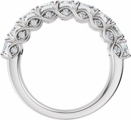 14K White Gold 3 3/4 CTW Lab-Grown Diamond Anniversary Band