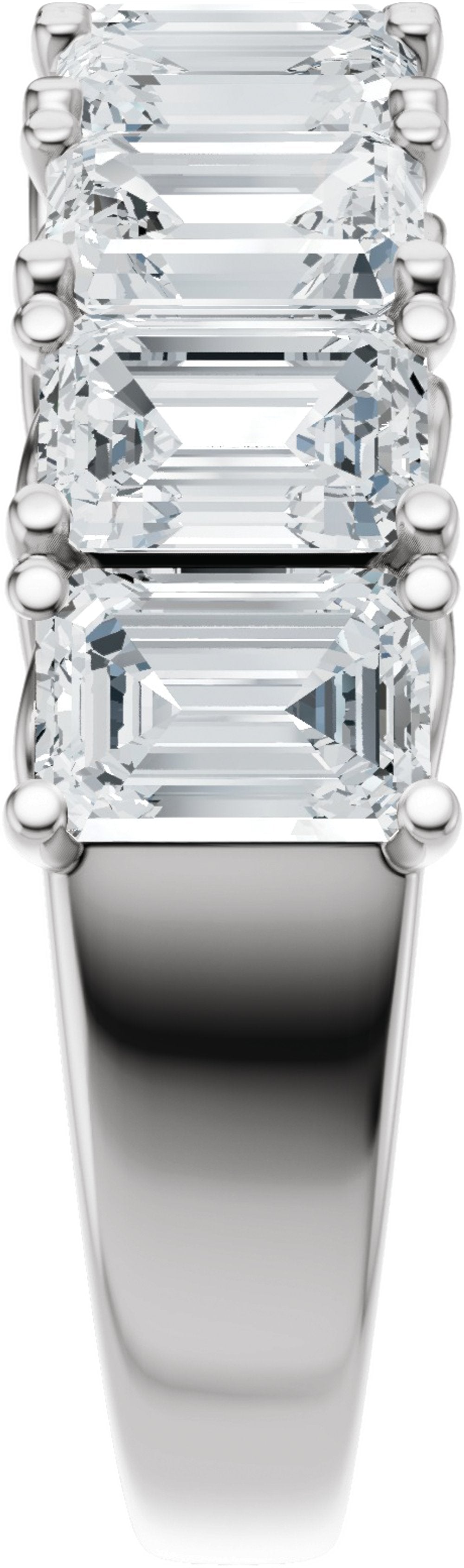 14K White Gold 3 3/4 CTW Lab-Grown Diamond Anniversary Band