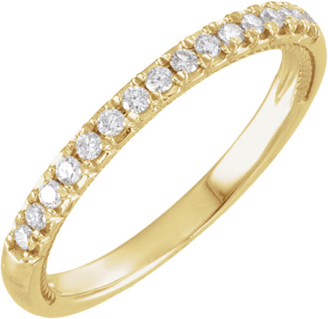 14K Yellow Gold 1/5 CTW Natural Diamond Anniversary Band