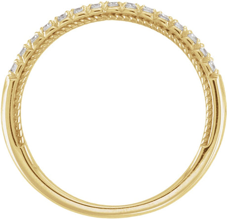 14K Yellow Gold 1/5 CTW Natural Diamond Anniversary Band