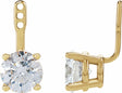 14K Yellow Gold 2 CTW Lab-Grown Diamond Solitaire Earring Jackets