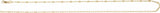 14K Yellow Gold-Filled 2.5 mm Light Paperclip-Style Starburst Mirror 18" Chain