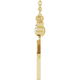 14K Yellow Gold Initial M 1/10 CT Lab-Grown Diamond 16-18" Necklace