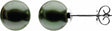 14K Palladium White 10 mm Cultured Gray Tahitian Pearl Earrings