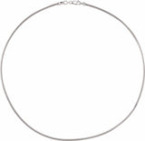 Sterling Silver 2 mm Snake 16" Chain
