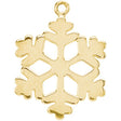 14K Yellow Snowflake Dangle