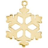 14K Yellow Snowflake Dangle