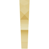 14K Yellow Gold 5 mm Geometric Faceted Band Size 10