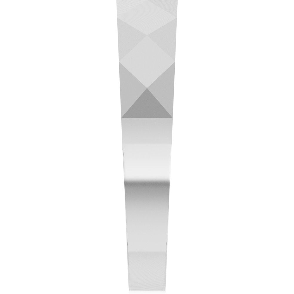 14K White Gold 5 mm Geometric Faceted Band Size 10