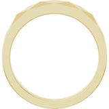 14K Yellow Gold 5 mm Geometric Faceted Band Size 10
