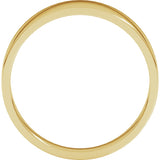 14K Yellow Gold 6 mm Lightweight Tapered Flat Band