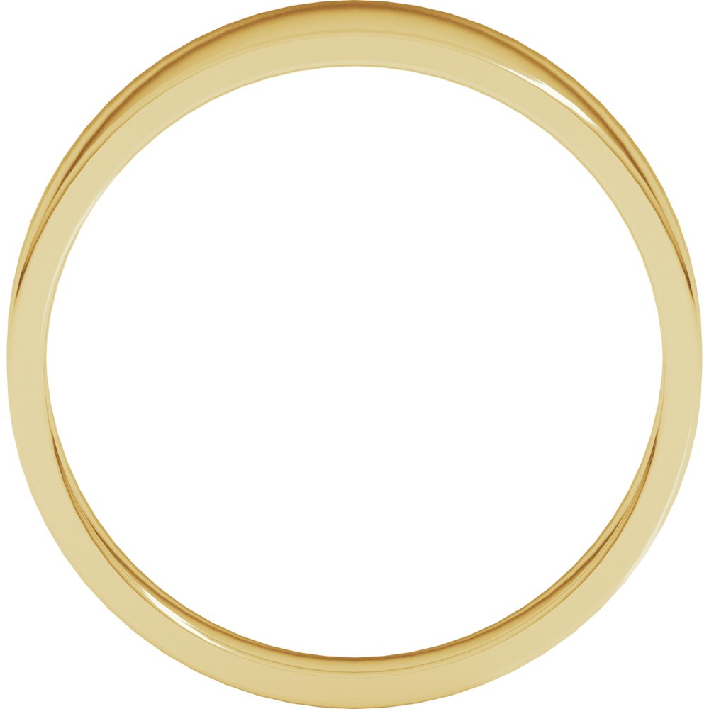 14K Yellow Gold 6 mm Lightweight Tapered Flat Band Size 4