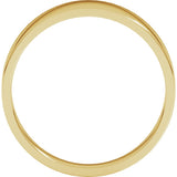 14K Yellow Gold 6 mm Lightweight Tapered Flat Band Size 4