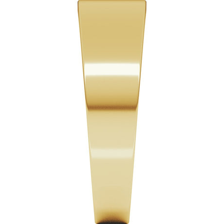 14K Yellow Gold 6 mm Lightweight Tapered Flat Band Size 8