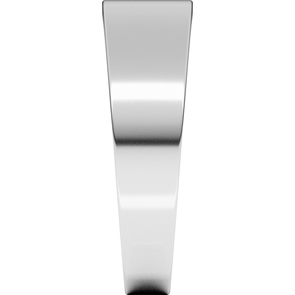 14K White Gold 6 mm Lightweight Tapered Flat Band Size 10
