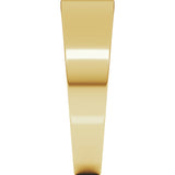14K Yellow Gold 6 mm Lightweight Tapered Flat Band Size 4