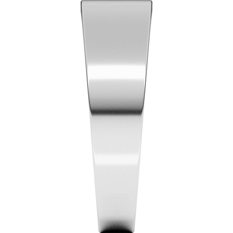 14K White Gold 6 mm Lightweight Tapered Flat Band Size 10