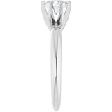 14K White 5.4-5.7 mm Round Heavy 6-Prong Engagement Ring Mounting