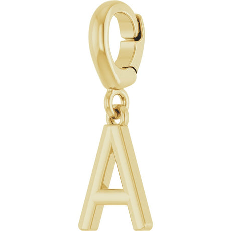 14K Yellow Gold Initial A Charm/Pendant
