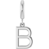 Sterling Silver Initial B Charm/Pendant