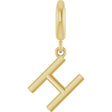 14K Yellow Gold Initial H Charm/Pendant