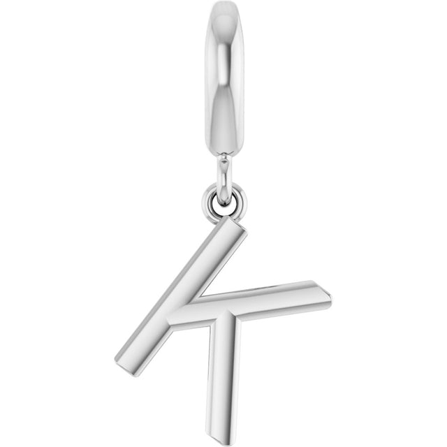 Sterling Silver Initial K Charm/Pendant