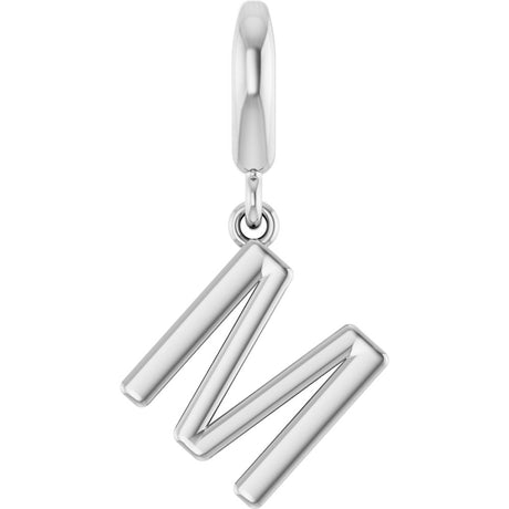 Sterling Silver Initial M Charm/Pendant