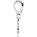 14K White Gold Initial R Charm/Pendant