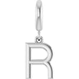 14K White Gold Initial R Charm/Pendant