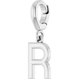 14K White Gold Initial R Charm/Pendant