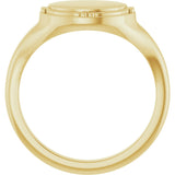10K Yellow Gold 10x8 mm Oval Vintage-Inspired Signet Ring