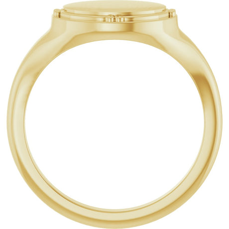 10K Yellow Gold 10x8 mm Oval Vintage-Inspired Signet Ring
