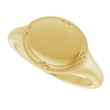 10K Yellow Gold 10x8 mm Oval Vintage-Inspired Signet Ring