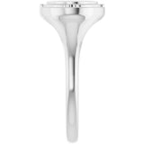 Sterling Silver 10x8 mm Oval Vintage-Inspired Signet Ring