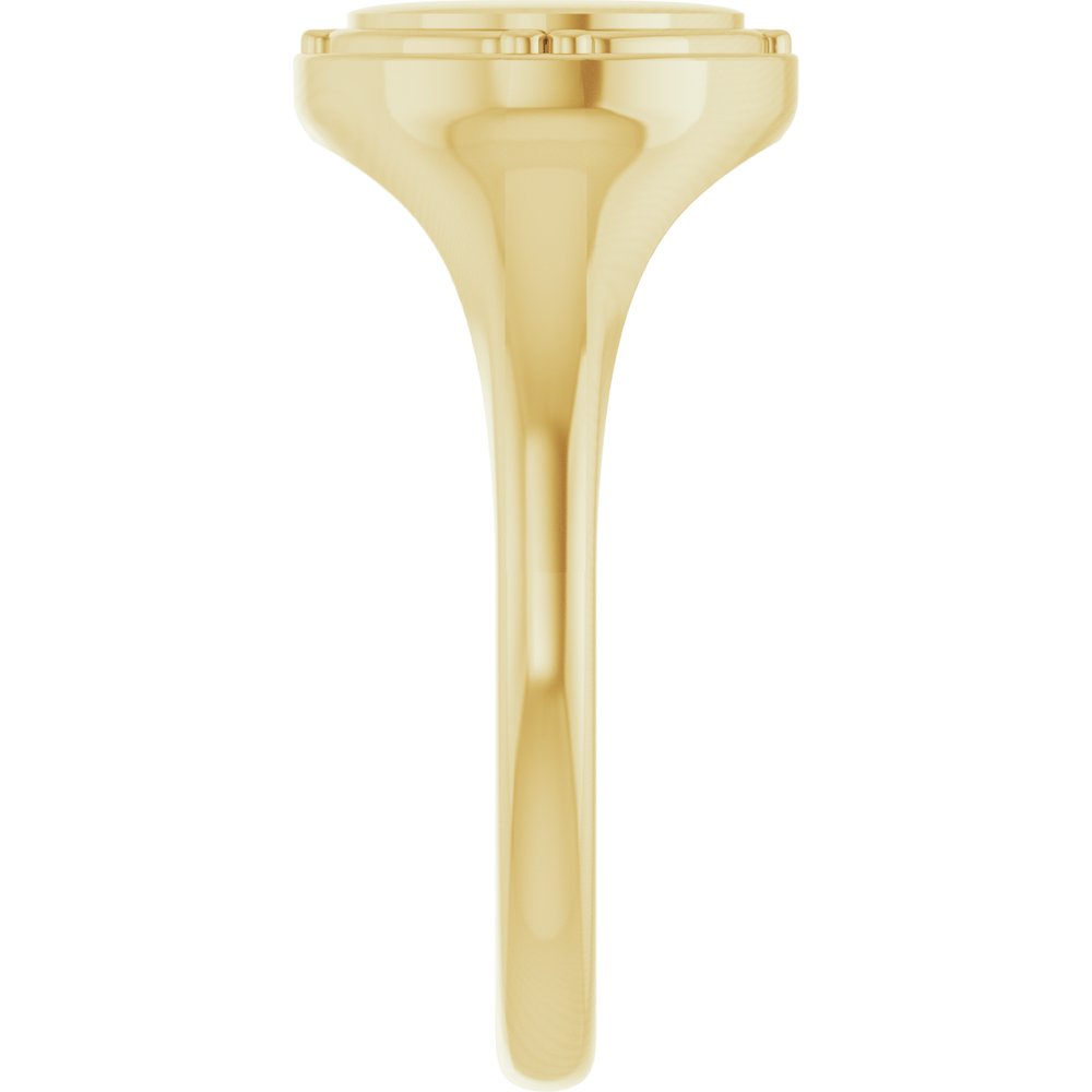 10K Yellow Gold 10x8 mm Oval Vintage-Inspired Signet Ring