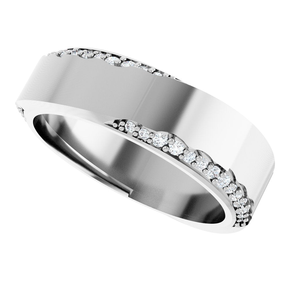 14K White Gold 1/3 CTW Lab-Grown Diamond Band Size 7