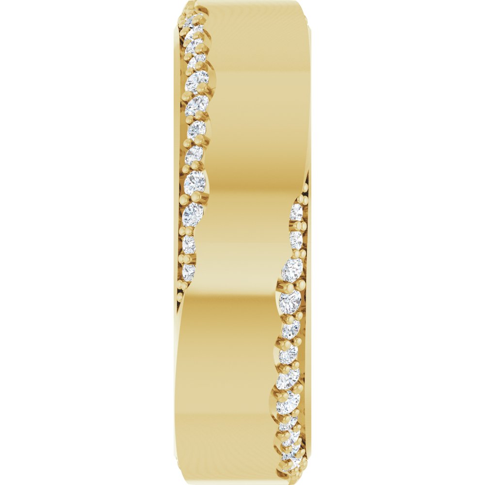 14K Yellow Gold 1/3 CTW Lab-Grown Diamond Band Size 7