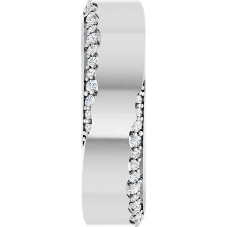 14K White Gold 1/3 CTW Lab-Grown Diamond Band Size 7 