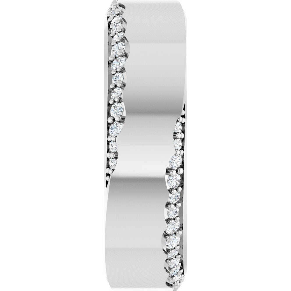 14K White Gold 1/3 CTW Lab-Grown Diamond Band Size 7 