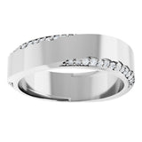 14K White Gold 1/3 CTW Lab-Grown Diamond Band Size 7 