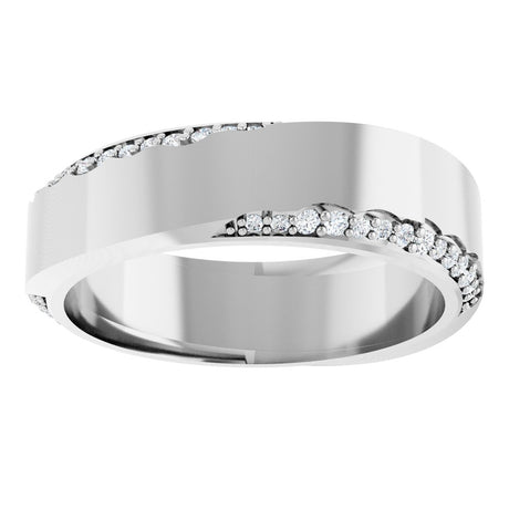 14K White Gold 1/3 CTW Lab-Grown Diamond Band Size 7 