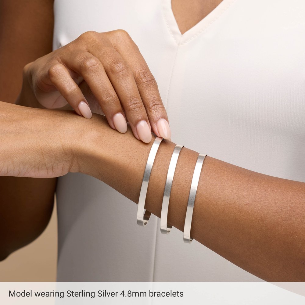 Sterling Silver Engravable Bangle 7 1/2" Bracelet