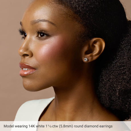 14K White Gold 1 1/2 CTW Lab-Grown Diamond Cocktail-Style Earrings