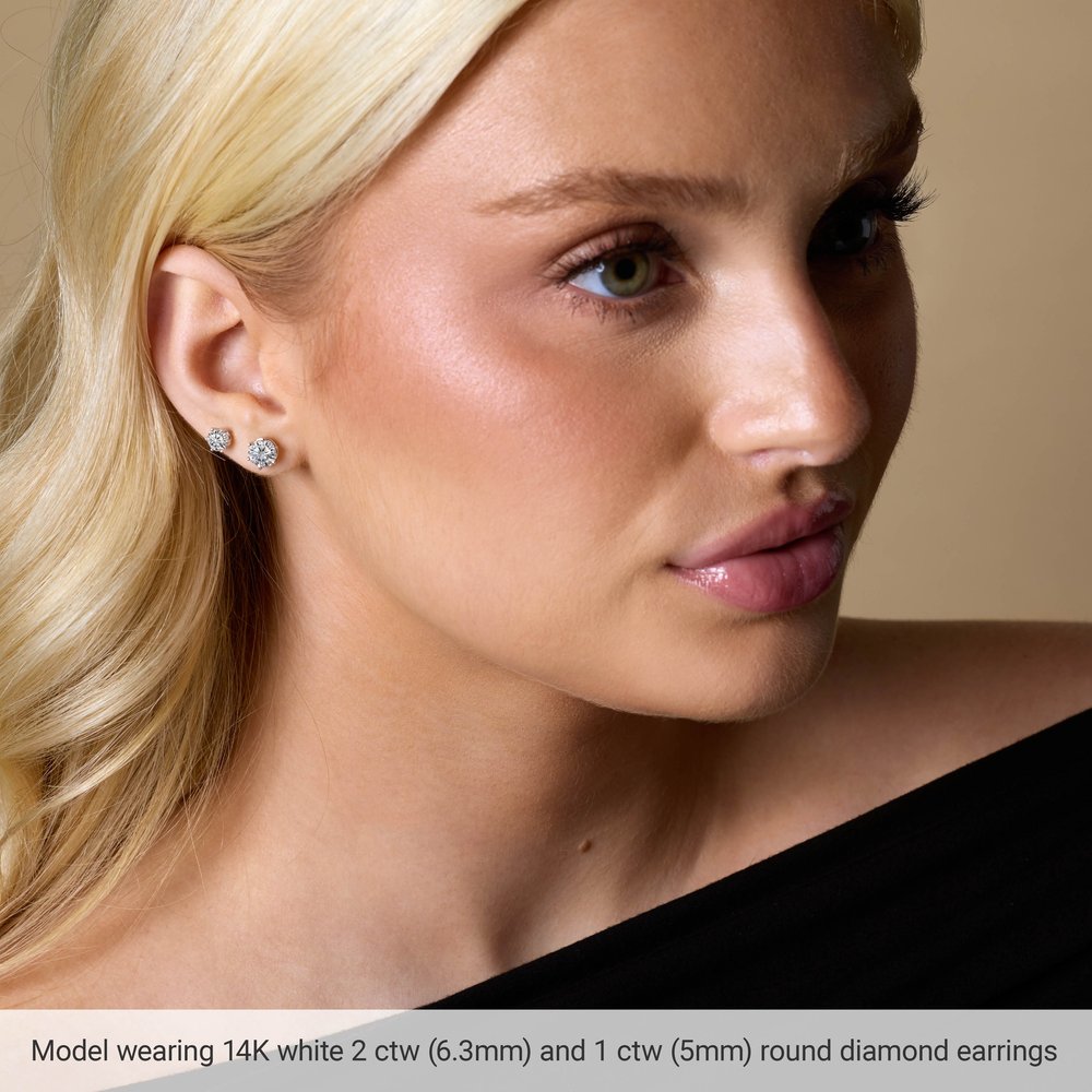14K White Gold 1 1/2 CTW Lab-Grown Diamond Earrings