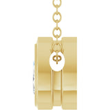 14K Yellow Gold 1/5 CT Lab-Grown Diamond 16-18" Necklace